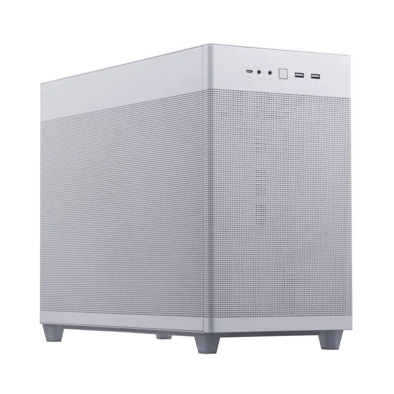 PC case ASUS AP201 PRIME CASE TG WHITE Mini Tower — micro ATX, tempered glass, 3×3.5 inch bays, 1×2.5 inch, USB-A×2, USB-C×1