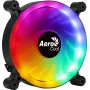 AEROCOOL 120 mm PC Case Fan SPECTRO12 RGB, 12 V, 1000 RPM, 3.6 W, Molex, Antivibration, Sleeve Bearing, Black