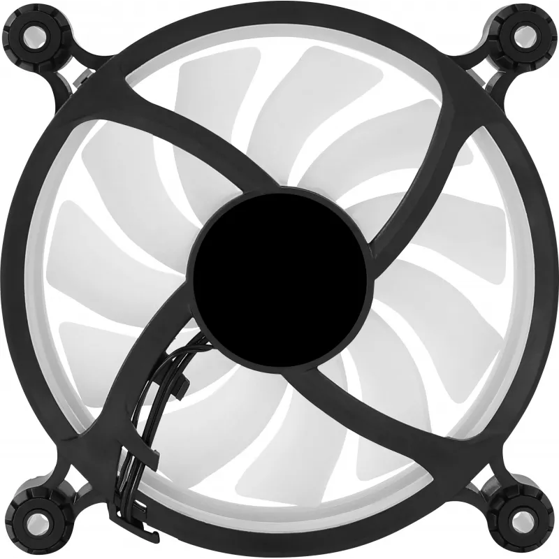 AEROCOOL 120 mm PC Case Fan SPECTRO12 RGB, 12 V, 1000 RPM, 3.6 W, Molex, Antivibration, Sleeve Bearing, Black