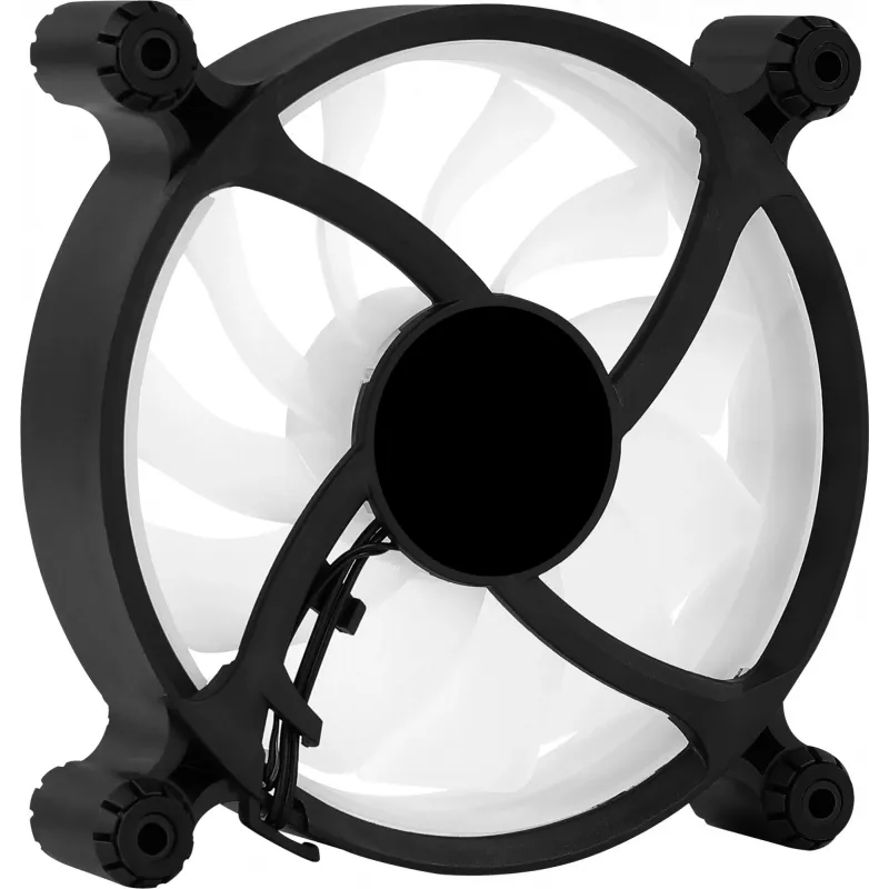 AEROCOOL 120 mm PC Case Fan SPECTRO12 RGB, 12 V, 1000 RPM, 3.6 W, Molex, Antivibration, Sleeve Bearing, Black