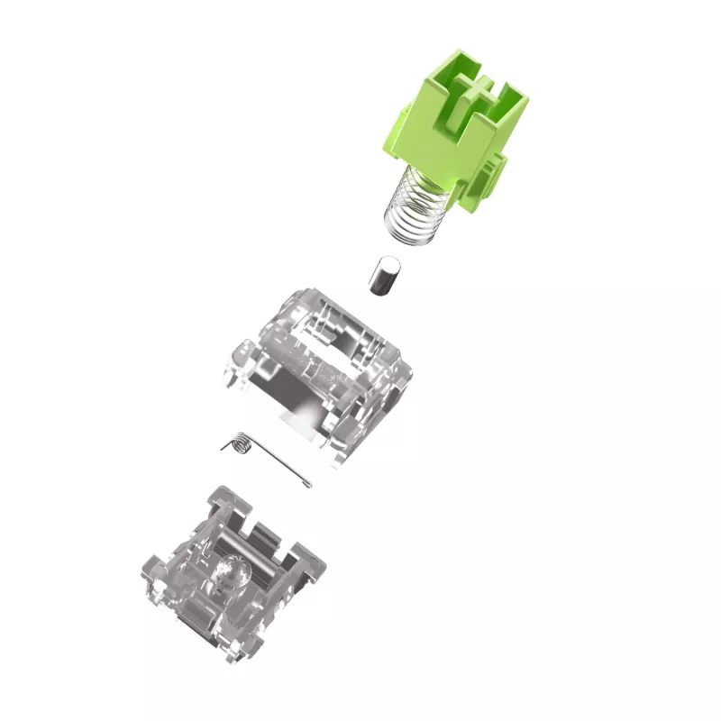 Keyboard switches GLORIOUS Raptor HE — 36 pieces, polycarbonate, light green translucent, for GMMK 3 HE