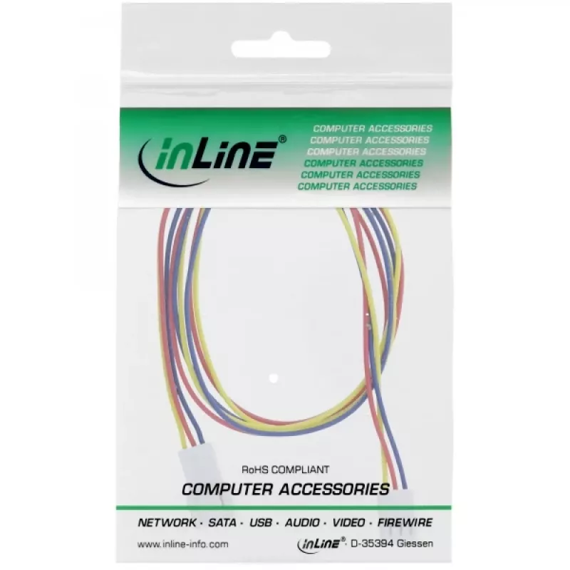 InLine Fan Cable Extension 3pin Molex male/female length 0.60m