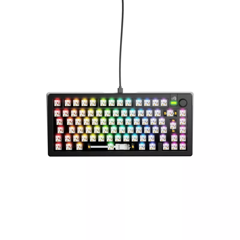 Glorious Gaming GMMK 3 75% Barebones Wired Black - ISO, 75%, Wired, USB, RGB LED, Black