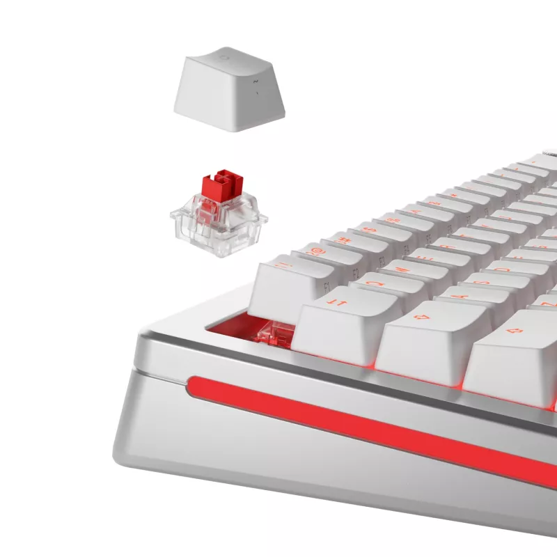 Keyboard switches GLORIOUS Fox HE — 36 pieces, polycarbonate, red translucent, compatible with GMMK 3 HE