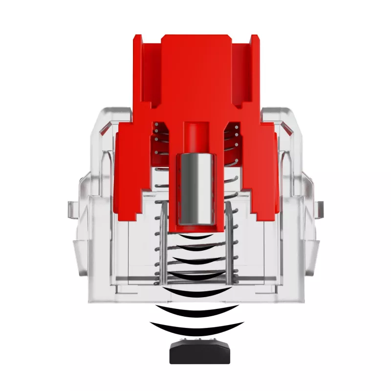 Keyboard switches GLORIOUS Fox HE — 36 pieces, polycarbonate, red translucent, compatible with GMMK 3 HE