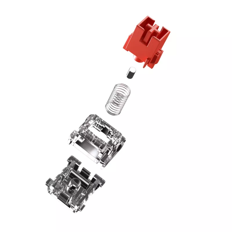 Keyboard switches GLORIOUS Fox HE — 36 pieces, polycarbonate, red translucent, compatible with GMMK 3 HE
