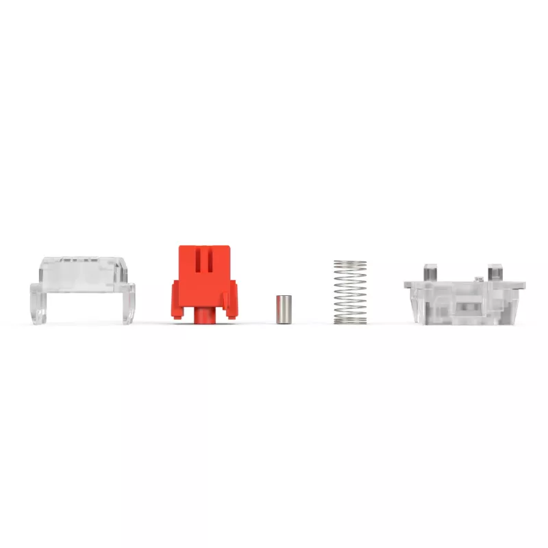 Keyboard switches GLORIOUS Fox HE — 36 pieces, polycarbonate, red translucent, compatible with GMMK 3 HE