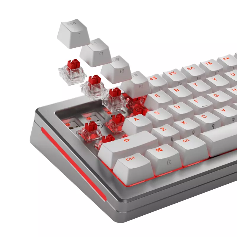 Keyboard switches GLORIOUS Fox HE — 36 pieces, polycarbonate, red translucent, compatible with GMMK 3 HE