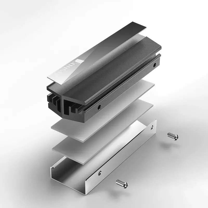 Heatsink/Radiator Jonsbo M.2 GREY Black Grey 1 pc 23.2mm 76.3mm 17.4mm