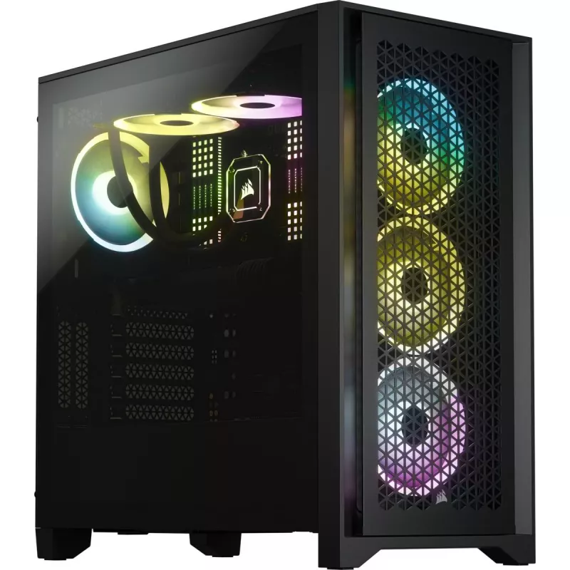 CORSAIR Mid-tower Case - Icue 4000d RGB Airflow - Black