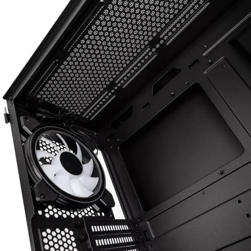 PC Case Kolink Observatory Y AMD SE ARGB Midi Tower Black, Transparent