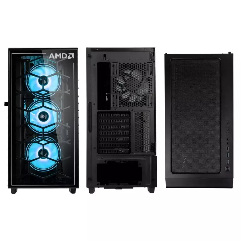 PC Case Kolink Observatory Y AMD SE ARGB Midi Tower Black, Transparent