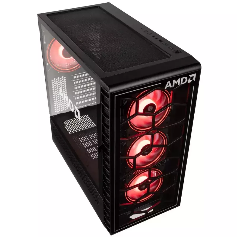 PC Case Kolink Observatory Y AMD SE ARGB Midi Tower Black, Transparent