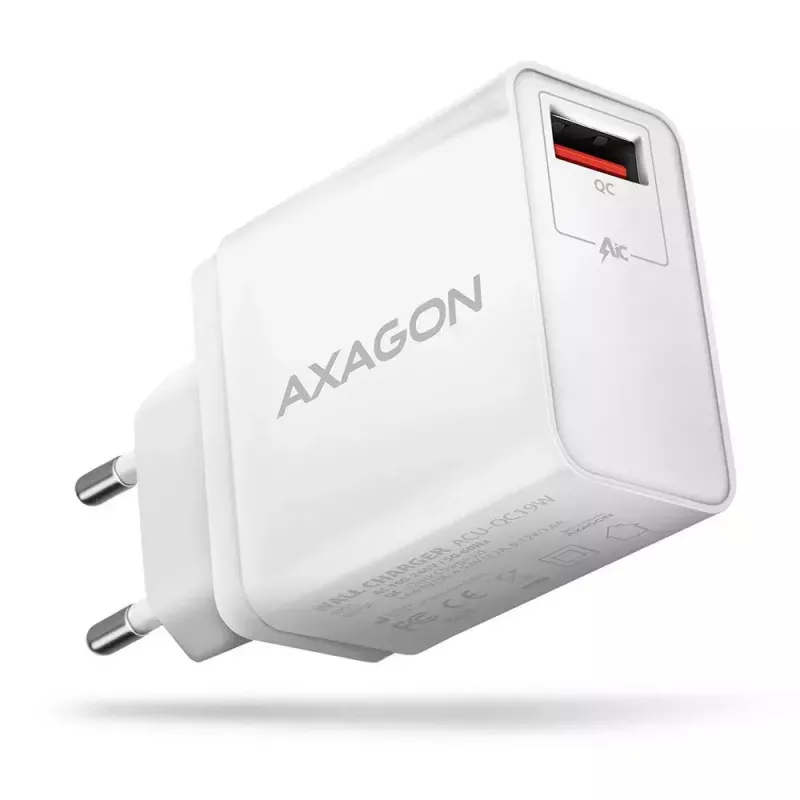 Axagon ACU-QC19W wall charger 1x QC3.0/AFC/FCP/SMART 19W white