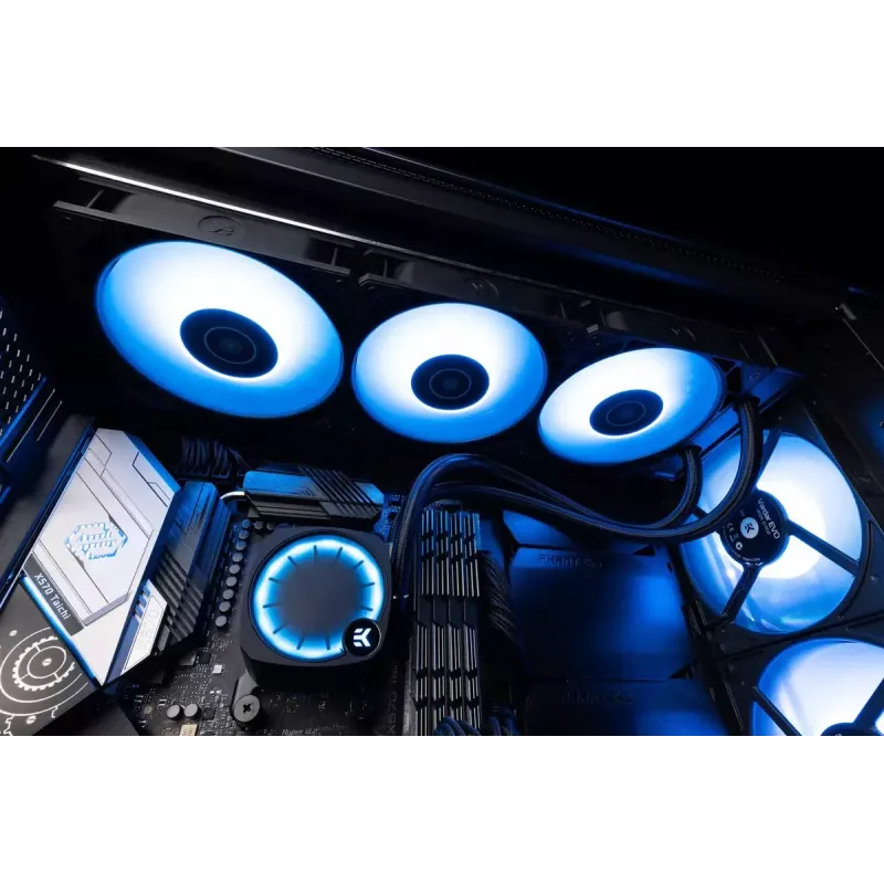 Liquid Cooler EK Water Blocks Nucleus AIO CR360 Lux D-RGB 12 cm Black
