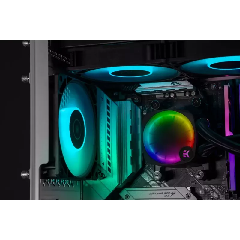 Liquid Cooler EK Water Blocks Nucleus AIO CR360 Lux D-RGB 12 cm Black