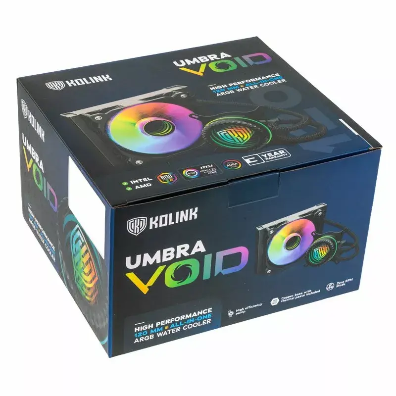Liquid cooling kit Kolink Umbra Void 120 AIO 12 cm Black