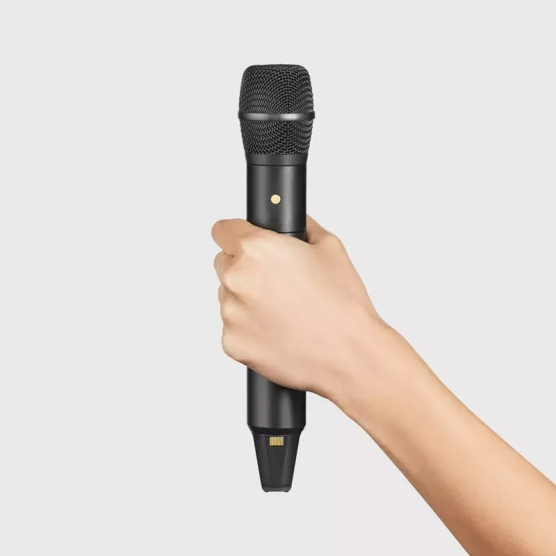 Handheld condenser microphone RØDE Interview Pro — omnidirectional, 48 kHz/32-bit, 32 GB, wireless, max 200 m, black