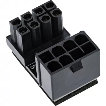 InLine Internal power adapter 180° ATX 8pin male female Black 26638E
