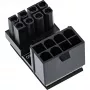 InLine Internal power adapter 180° ATX 8pin male female Black 26638E