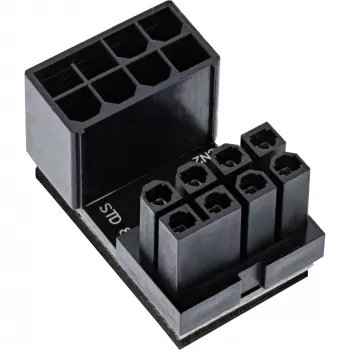 InLine Internal power adapter 180° ATX 8pin male female Black 26638E