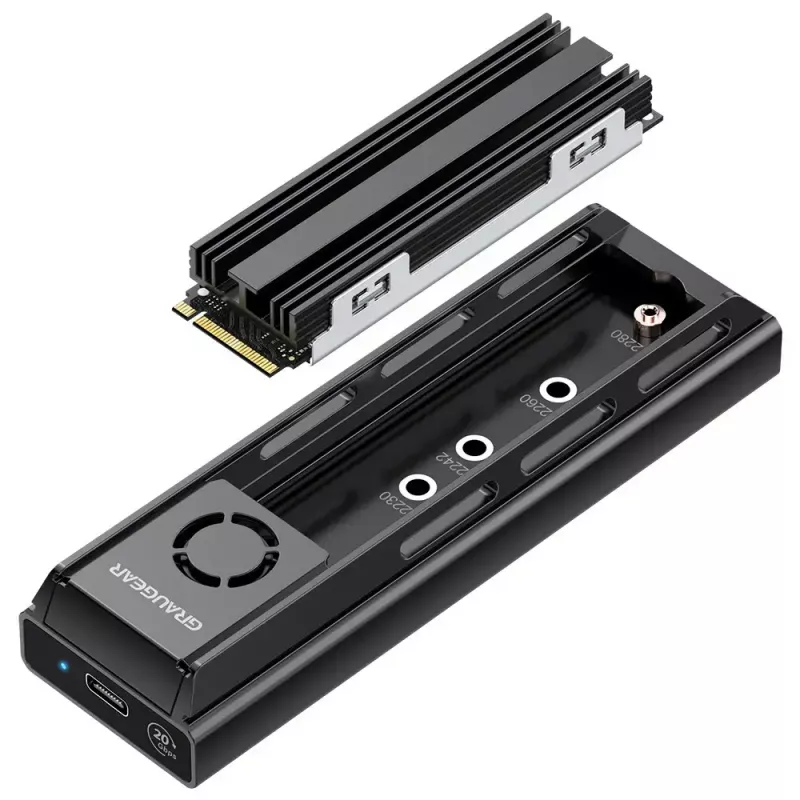 Docking Station GrauGear G-M205-20G-F USB 3.2 Gen 2 Type-C — 20 Gbps, black