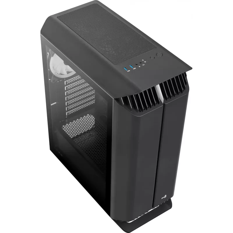 Aerocool GLADIATOR DUO ATX Gaming Case 3x ARGB 12cm Fans, Midi Tower, PC, Black, ATX, micro ATX, Mini-ITX, ABS, SPCC, Gaming