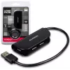 Axagon HUE-X4B interface hub USB 2.0 480 Mbit/s Black