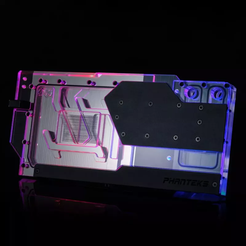 Water block + Backplate Phanteks Glacier G40 Acrylic Copper Black Transparent