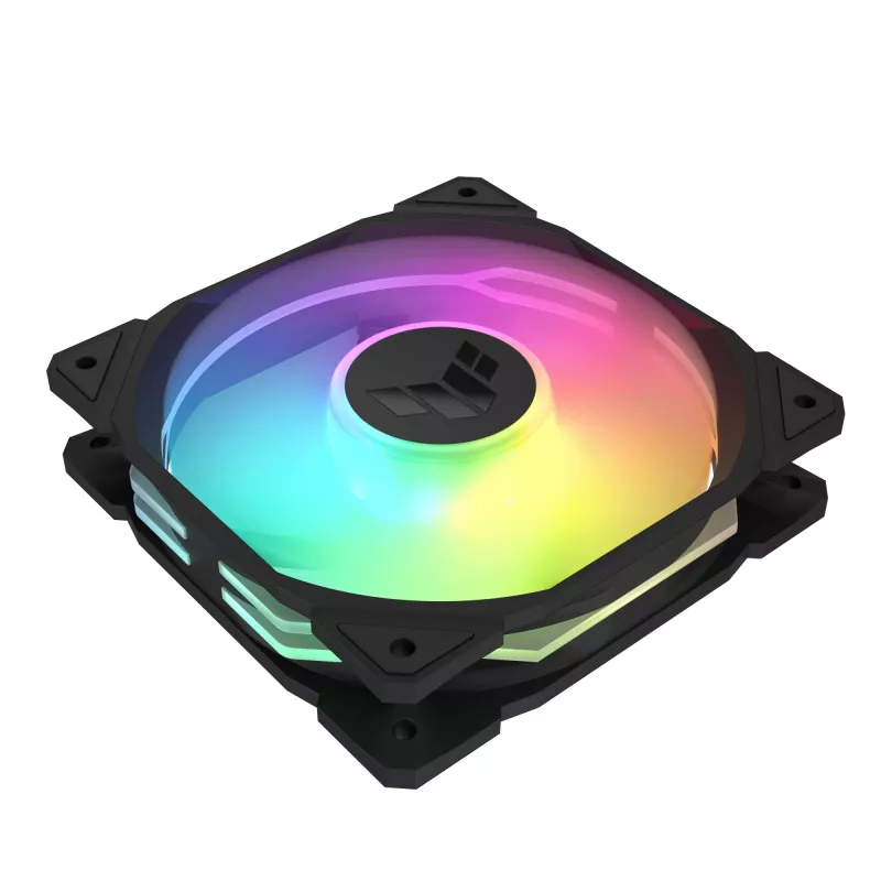 Fan ASUS TUF Gaming TR120 ARGB Reverse Triple Pack — 3×120 mm, 2200 RPM, PWM, 2.75 mmH2O, 16 LEDs, Black