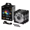 Fan ASUS TUF Gaming TR120 ARGB Reverse Triple Pack — 3×120 mm, 2200 RPM, PWM, 2.75 mmH2O, 16 LEDs, Black