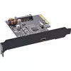 InLine Interface card,USB 3.2 Gen.2x2, 1x USB-C, PCIe x4, PCIe, Low-profile, PCIe 4.0, 100 mm, 1.28 mm, 120 mm