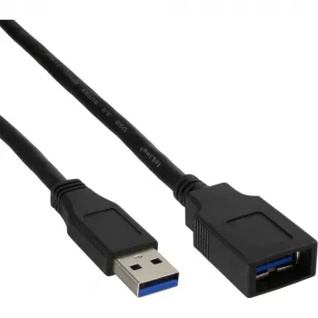 InLine USB 3.2 Gen.1 Cable Type A male / Type A female, black, 1m