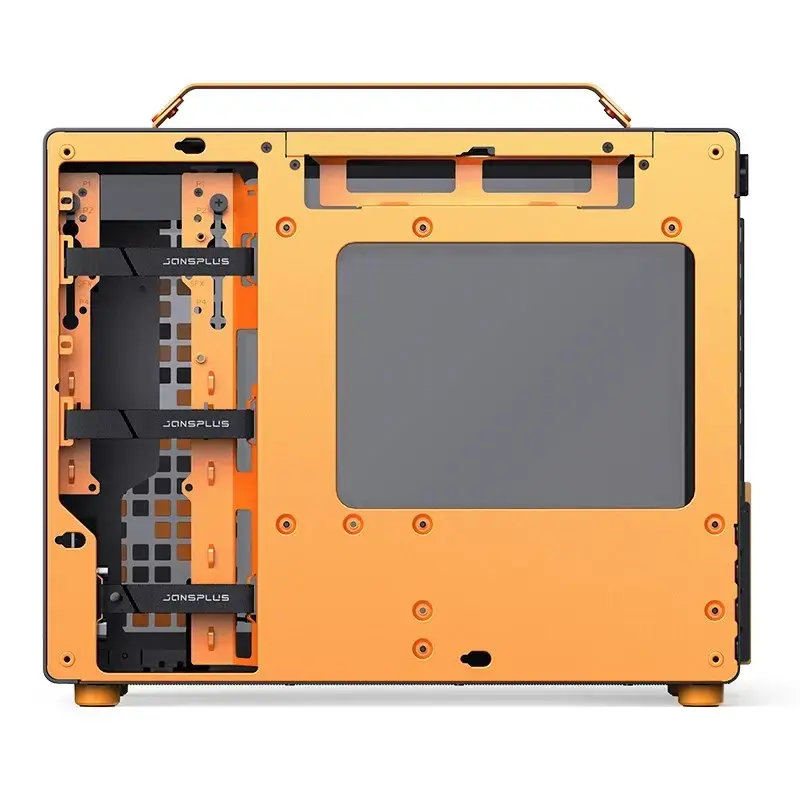 Computer Case JONSPLUS MATX Handle Case Z20 - Black-Orange