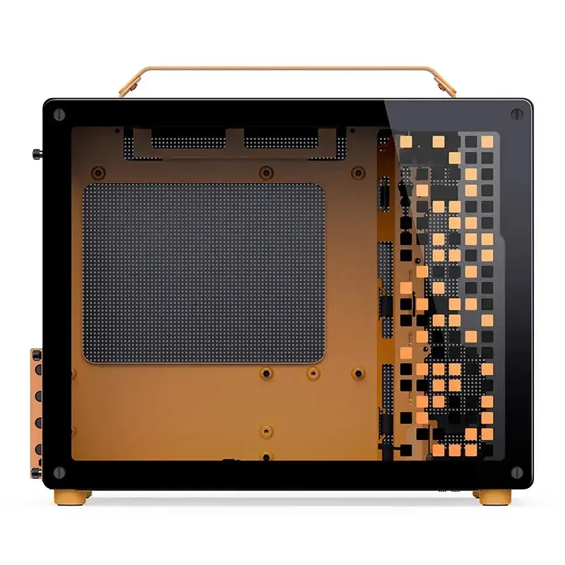 Computer Case JONSPLUS MATX Handle Case Z20 - Black-Orange