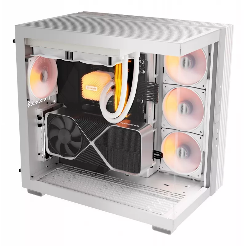 PC case be quiet! LIGHT BASE 600 LX White Midi Tower — ATX, side window, ARGB front, USB-C, supports 360 mm radiator