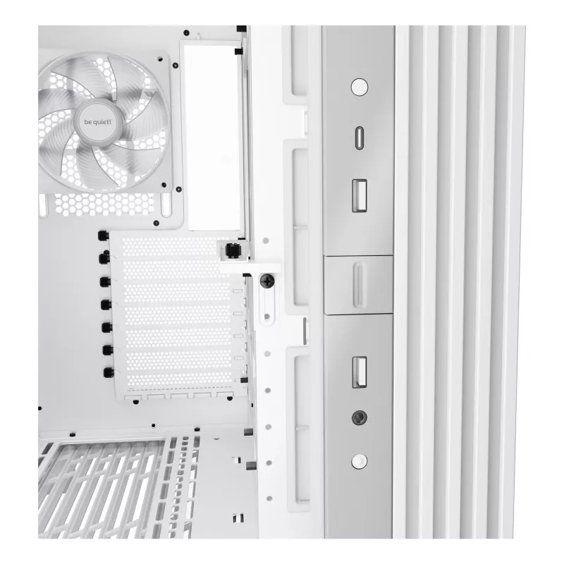 PC case be quiet! LIGHT BASE 600 LX White Midi Tower — ATX, side window, ARGB front, USB-C, supports 360 mm radiator