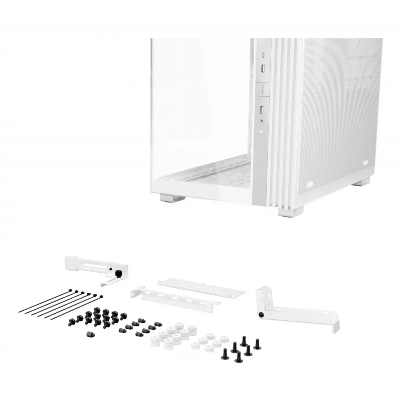 PC case be quiet! LIGHT BASE 600 LX White Midi Tower — ATX, side window, ARGB front, USB-C, supports 360 mm radiator
