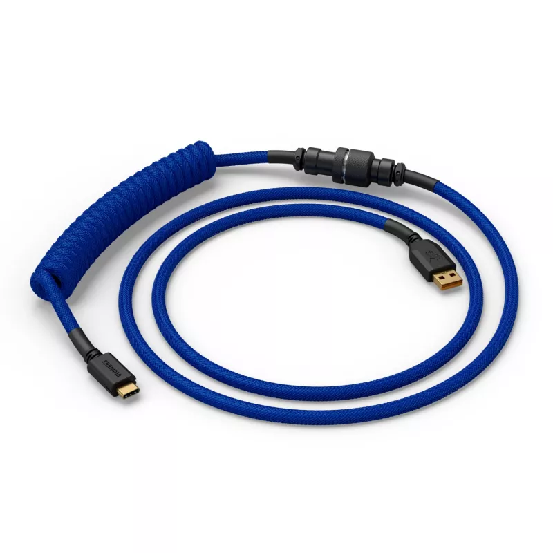 Coiled USB cable GLORIOUS for mechanical keyboards, GMMK Cobalt Blue GLO-KB-ACC-CBL-COIL-CBLU