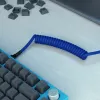 Coiled USB cable GLORIOUS for mechanical keyboards, GMMK Cobalt Blue GLO-KB-ACC-CBL-COIL-CBLU