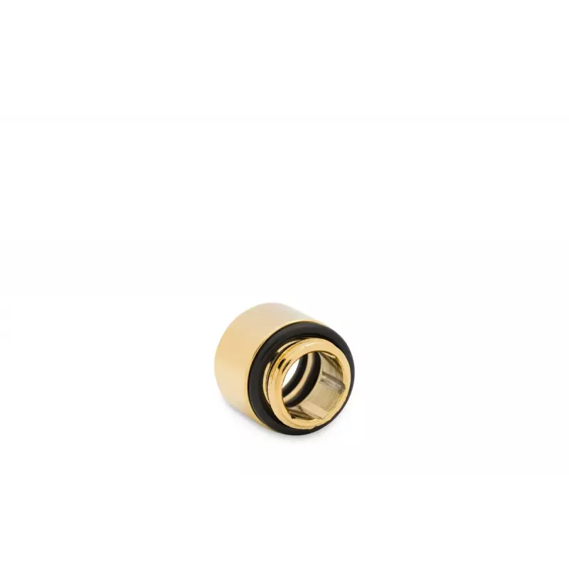 Fitting for PC water cooling ek water blocks — brass gold 10 mm height 16.5 mm diameter