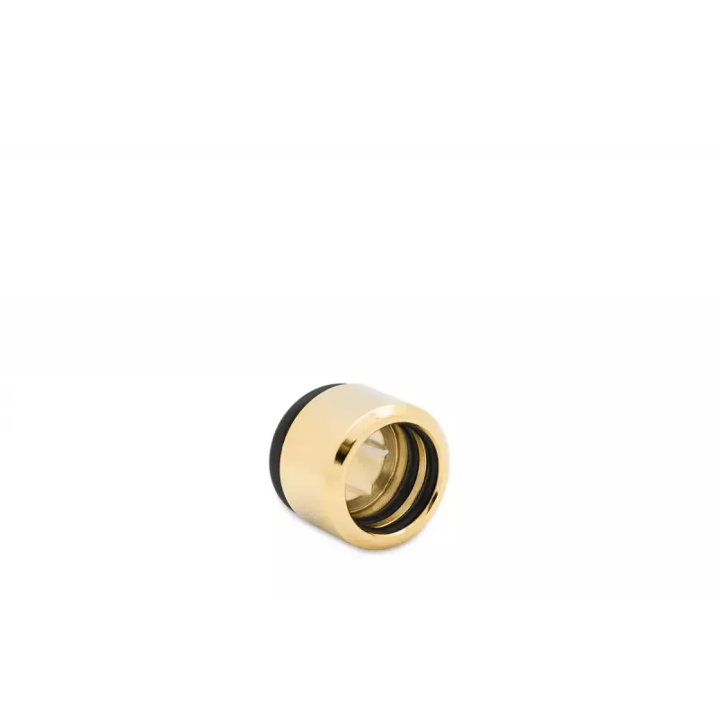 Fitting for PC water cooling ek water blocks — brass gold 10 mm height 16.5 mm diameter