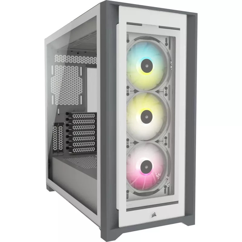 CORSAIR Icue 5000x RGB - Tempered Glass Mid-tower ATX Pc Smart Case - White