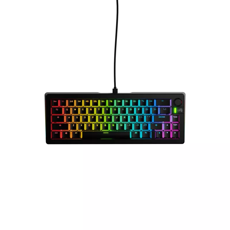 Mechanical Gaming Keyboard GLORIOUS GMMK 3 65% Wired USB, QWERTY US, RGB, Black