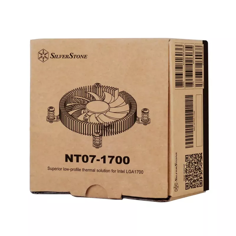 Air cooler Silverstone NT07-1700 8 cm Black 12V 2.6 mmH2O
