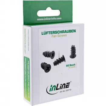 InLine Fan Screws 5.0x10.0mm black 50 pcs.