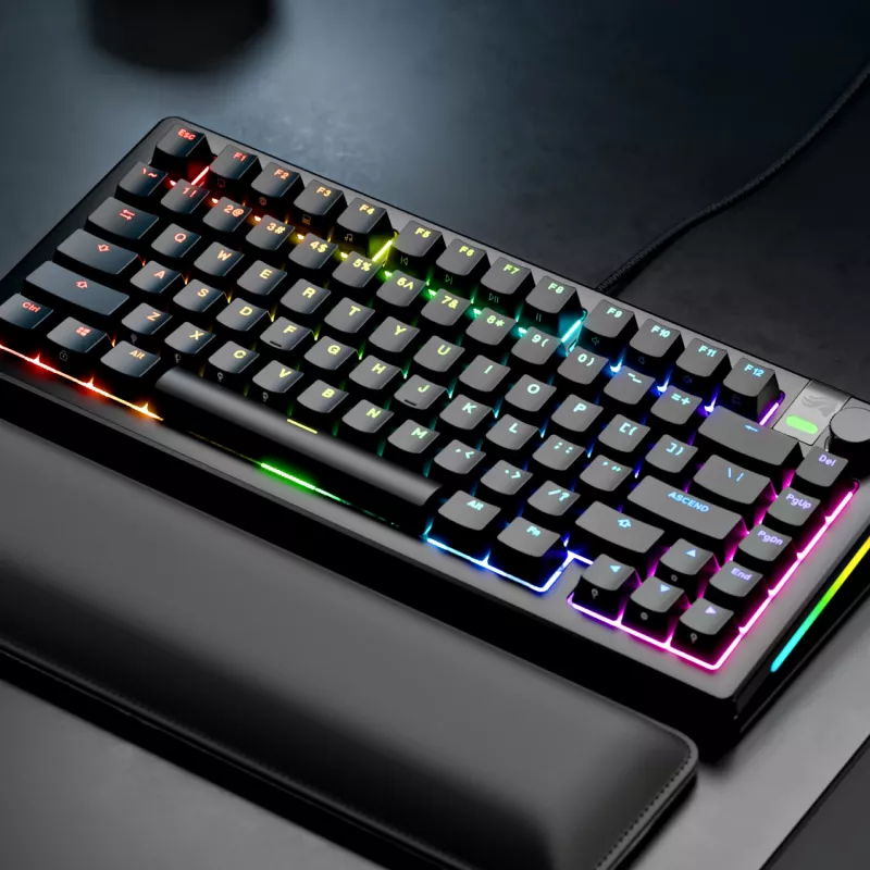 Glorious Gaming GMMK 3 PRO 75% Prebuilt Wired Black - US, Wired, USB, Mechanical, QWERTY, RGB LED, Black
