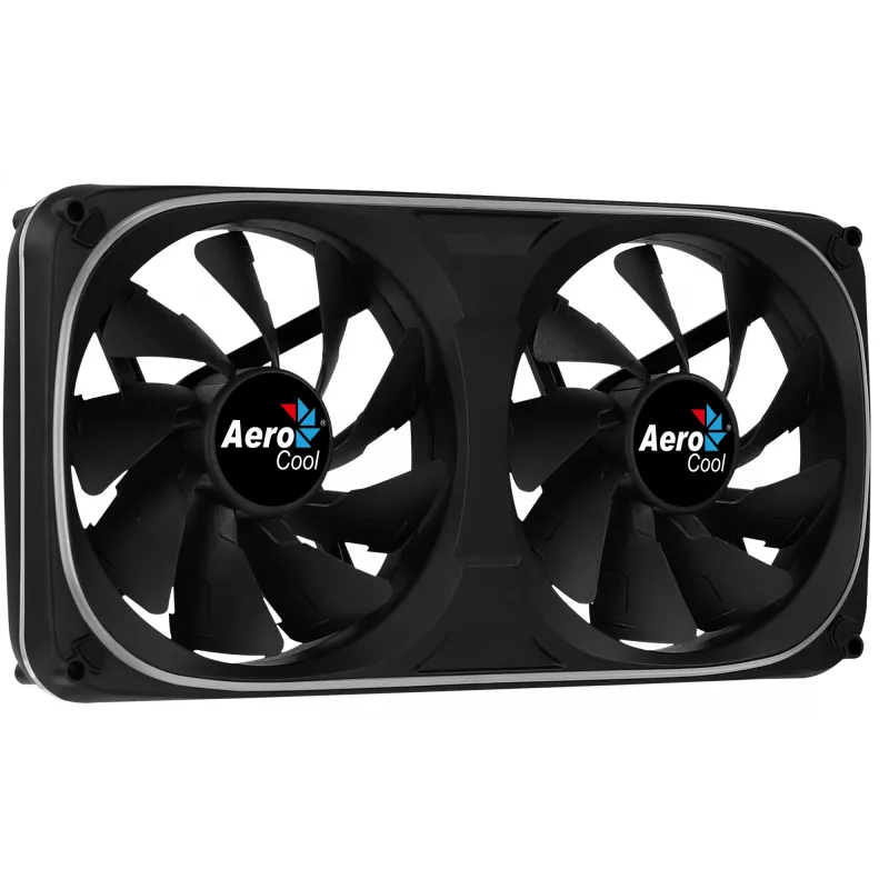 Aerocool ASTRO24 Dual Fan PC 12cm ARGB LED Antivibration Support Black