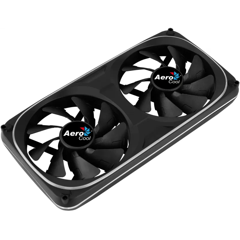 Aerocool ASTRO24 Dual Fan PC 12cm ARGB LED Antivibration Support Black