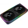 Aerocool ASTRO24 Dual Fan PC 12cm ARGB LED Antivibration Support Black